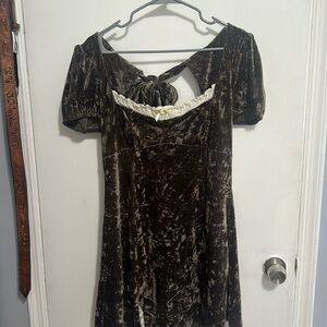 Urban outfitters suede brown dress